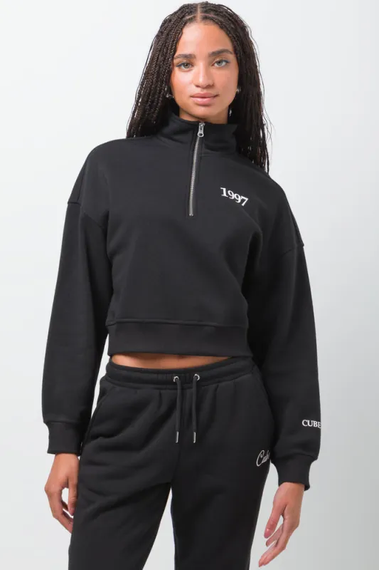 Quarter Zip Top Black sold by Ackermas