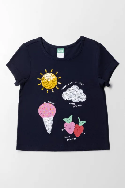 Tg Regular Fit Novelty Tee Navy sold by Ackermas