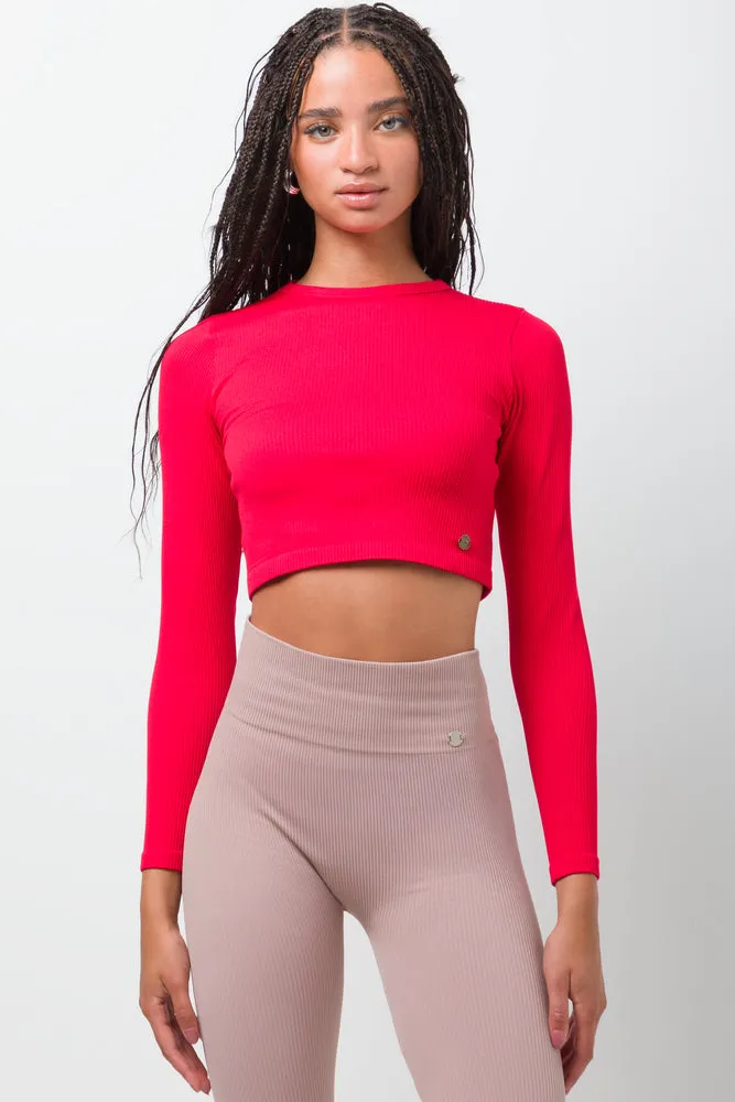 Seamless Long Sleeve Red sold by Ackermas