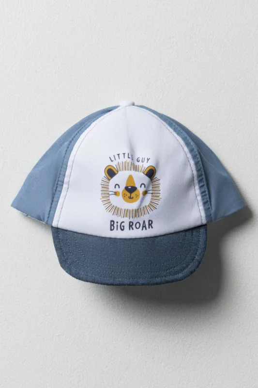 Denim Lion Cap Blue & White sold by Ackermas