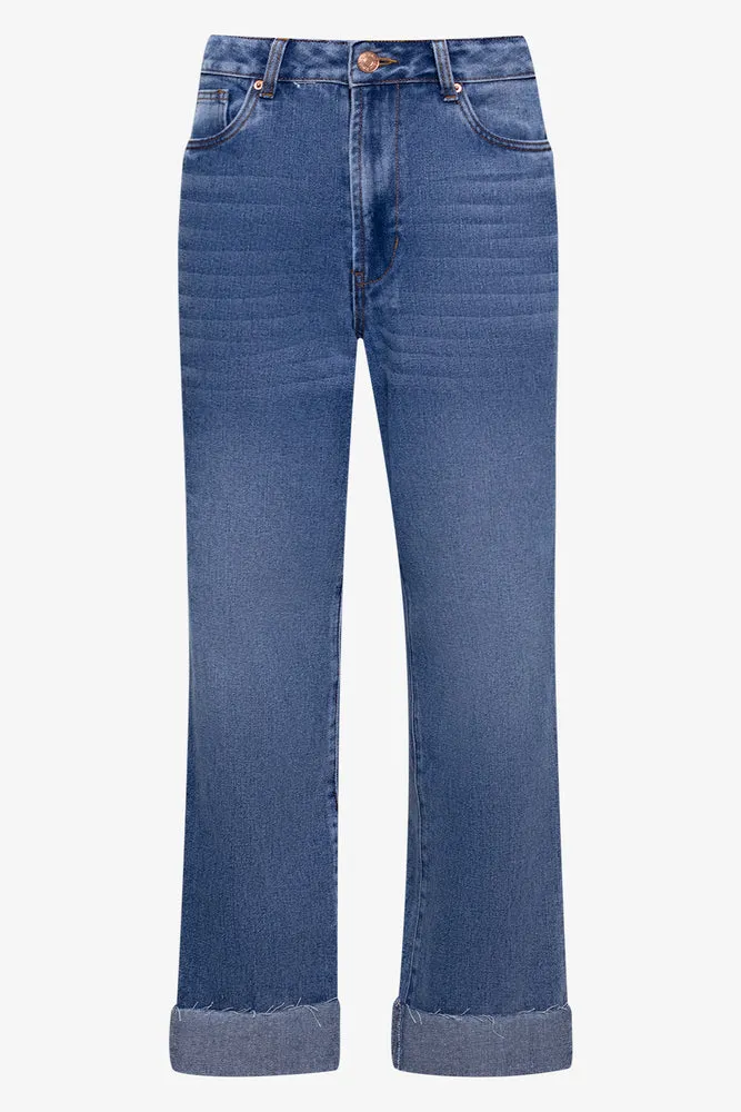 Wide Leg Denim Jean Blue sold by Ackermas