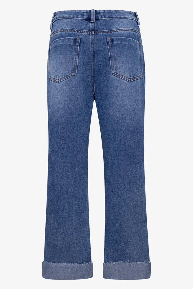 Wide Leg Denim Jean Blue sold by Ackermas product image thumbnail 2