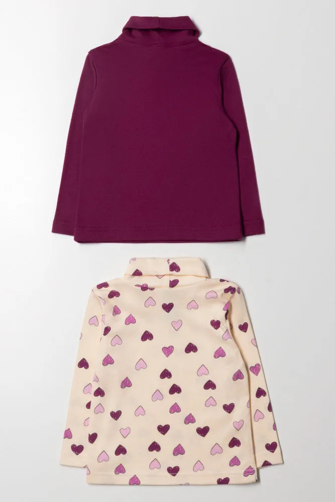 2 Pack Heart Polonecks Burgundy sold by Ackermas product image thumbnail 3