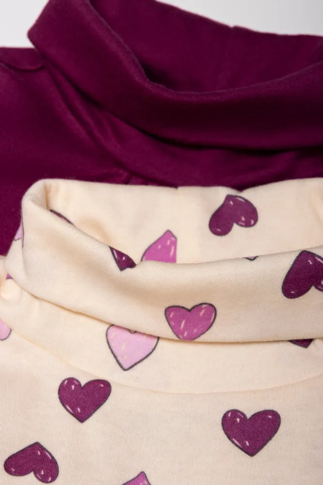 2 Pack Heart Polonecks Burgundy sold by Ackermas product image thumbnail 2