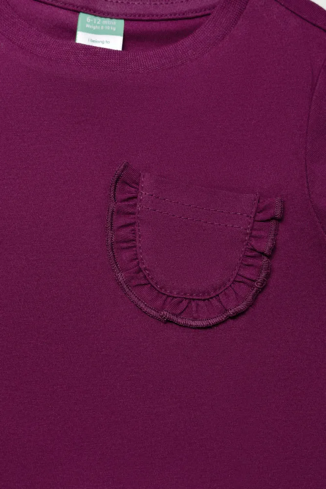 Long Sleeve T-Shirt Burgundy sold by Ackermas product image thumbnail 2