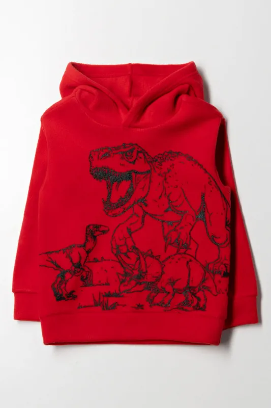 Hooded Dinosaur Tracktop Red sold by Ackermas