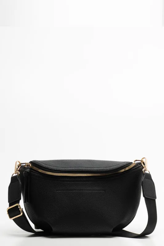 Crossbody Moon Bag Black sold by Ackermas