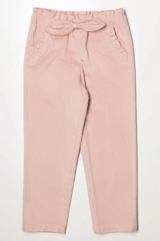 Paperbag Cord Pants Pink sold by Ackermas