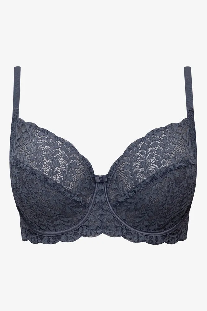 2 Pack Lace Non Padded Underwire Bras Blue And Grey sold by Ackermas product image thumbnail 3