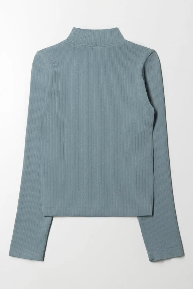 High Neck Seamless Top Blue sold by Ackermas product image thumbnail 3