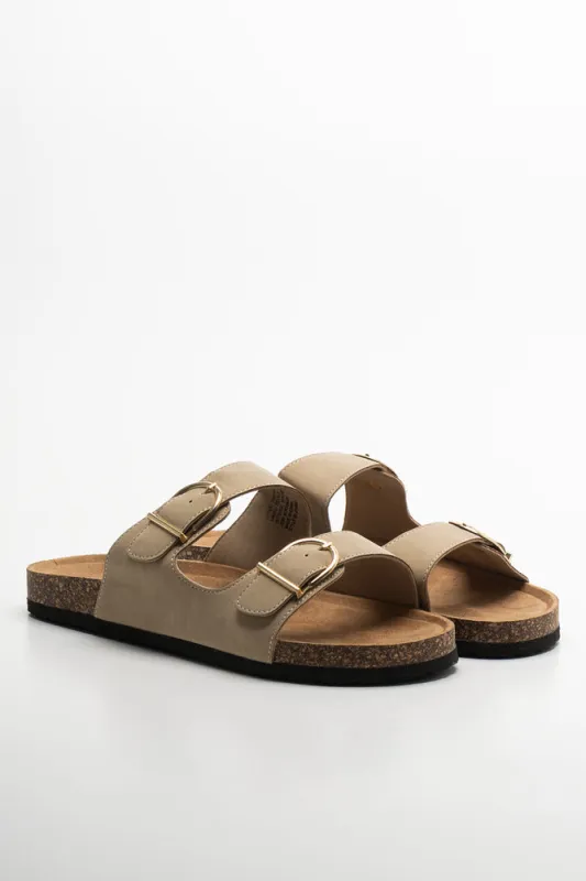 Double Strap Sandal Natural sold by Ackermas