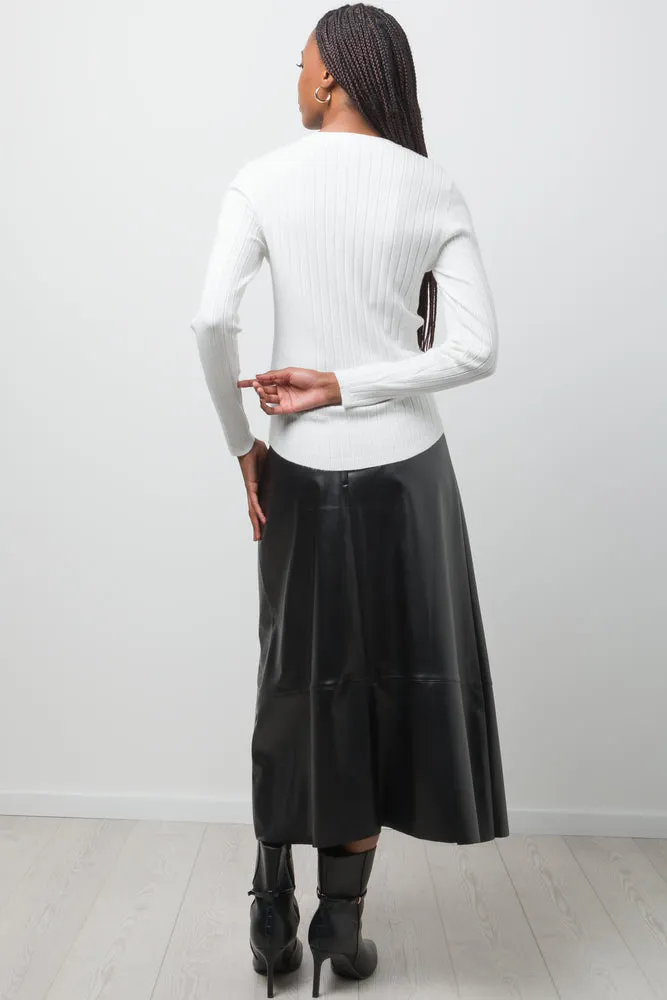 Long Sleeve Rib Crew Neck Cream sold by Ackermas product image thumbnail 3