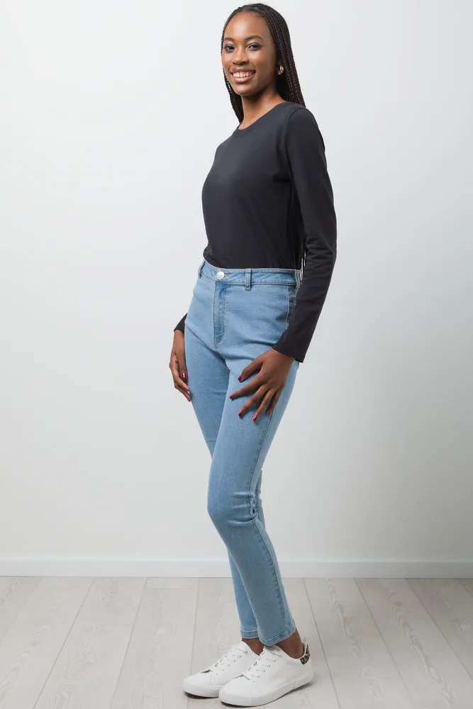 Long Sleeve Crew Neck T-Shirt Black sold by Ackermas product image thumbnail 2