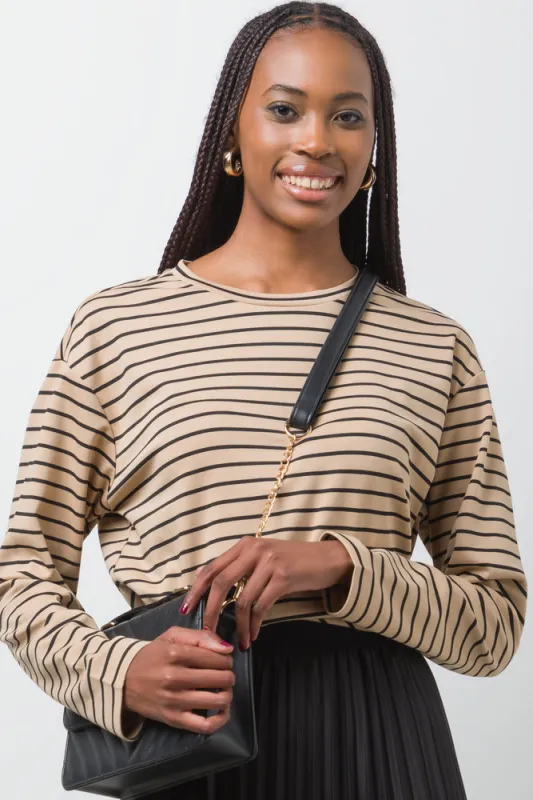 Stripe Top Natural sold by Ackermas