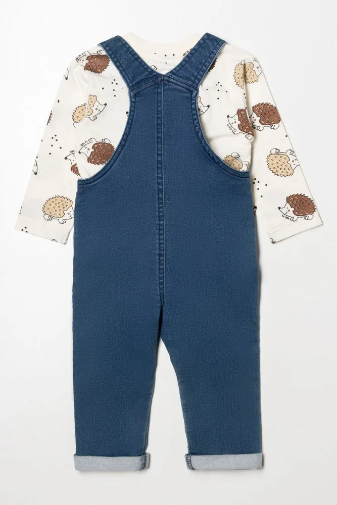 Denim Dungaree Hedgehog Set Blue sold by Ackermas product image thumbnail 3