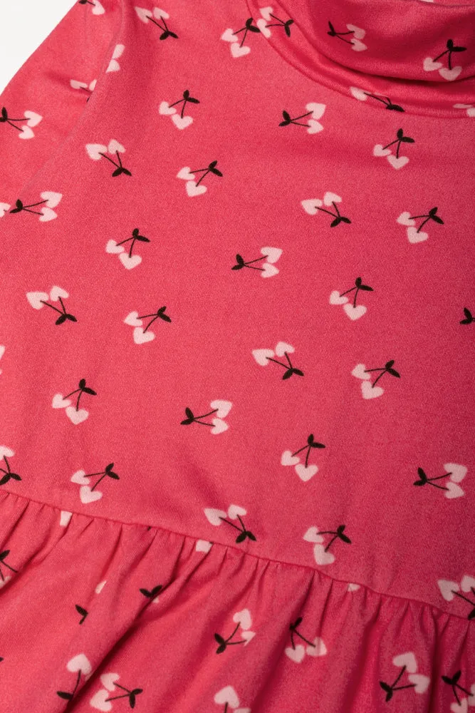 2 Pack Cherry Poloneck Dress Pink And Brown sold by Ackermas product image thumbnail 3