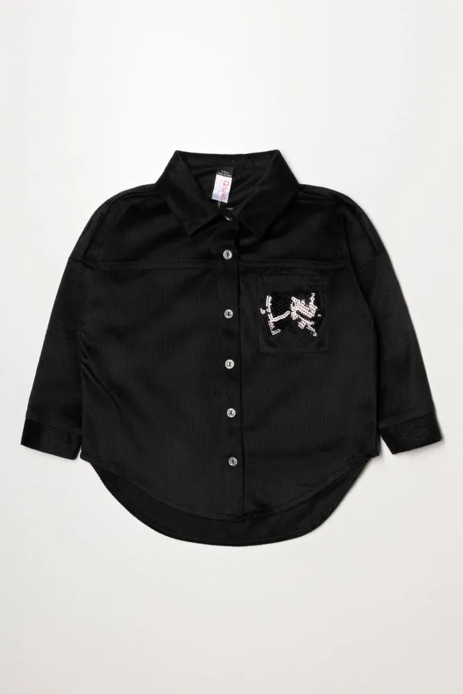Corduroy Shirt Black sold by Ackermas