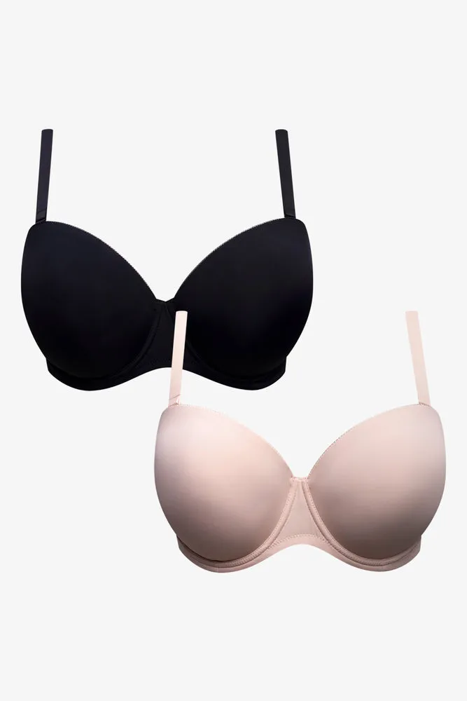2 Pack Multiway Bras Black And Natural sold by Ackermas