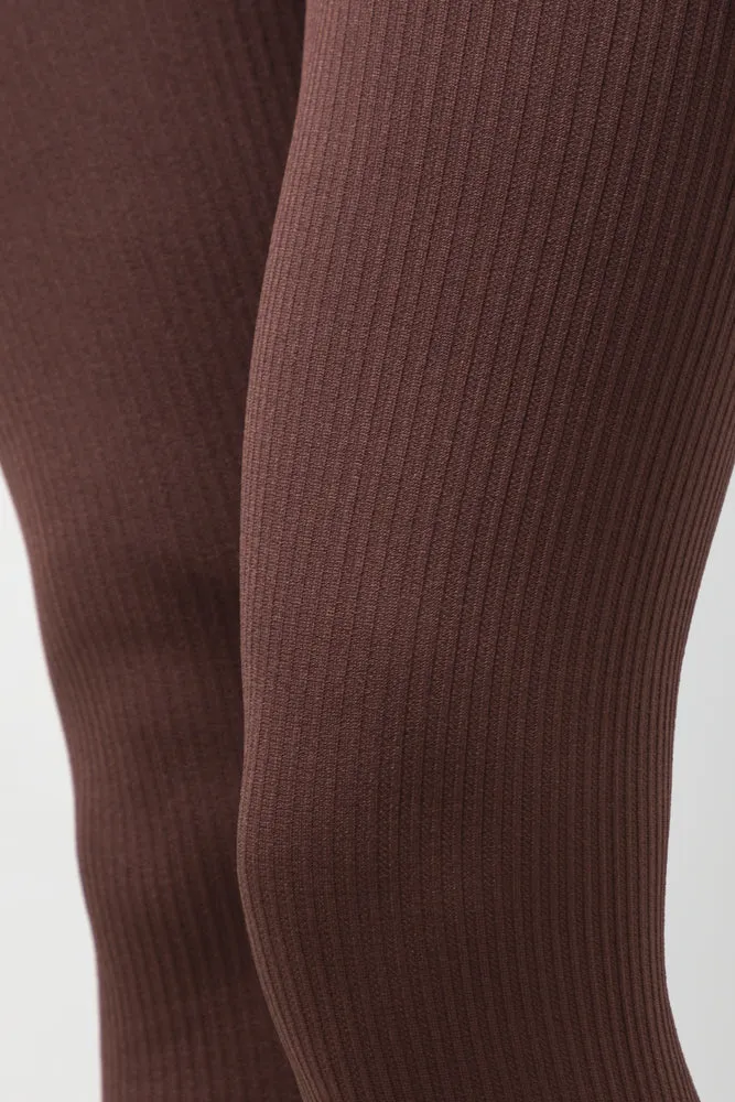 Wide Waist Leggings Brown sold by Ackermas product image thumbnail 5