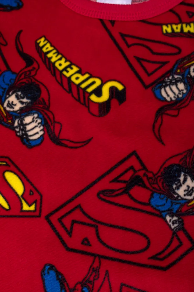Superman Long Sleeve Fleece Pyjamas Red sold by Ackermas product image thumbnail 2