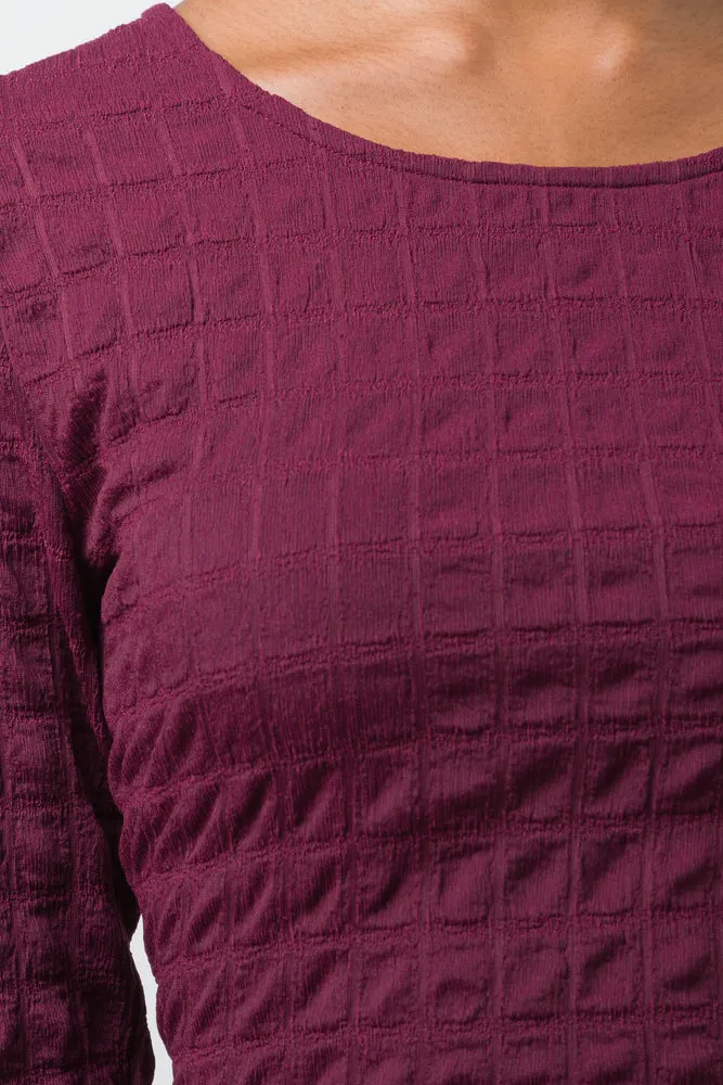 Knit Dress Burgundy sold by Ackermas product image thumbnail 4