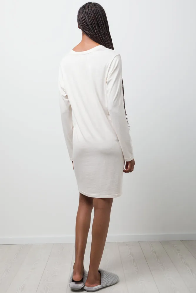 Long Sleeve Sleepshirt Cream sold by Ackermas product image thumbnail 3