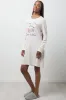 Long Sleeve Sleepshirt Cream sold by Ackermas
