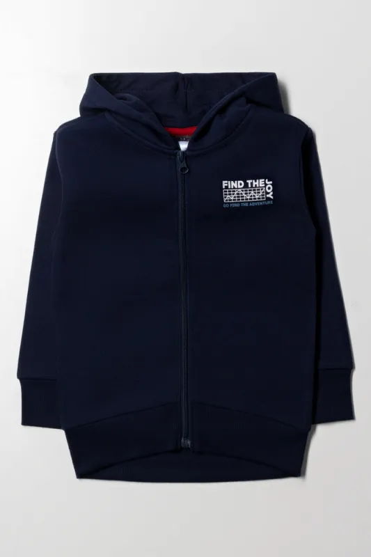 Zip Through Tracktop Navy sold by Ackermas