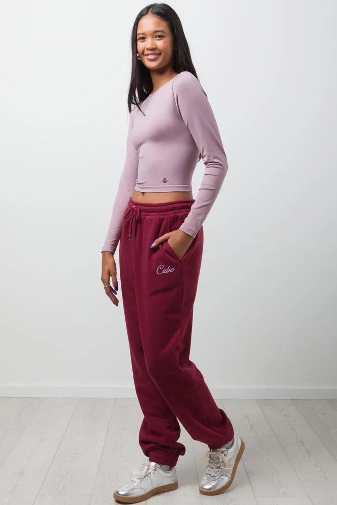 Long Sleeve Seamless Crop Top Pink sold by Ackermas product image thumbnail 2