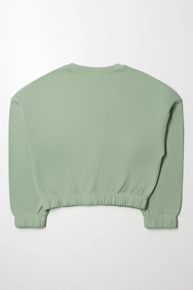 Crew Neck Tracktop Green sold by Ackermas product image thumbnail 3