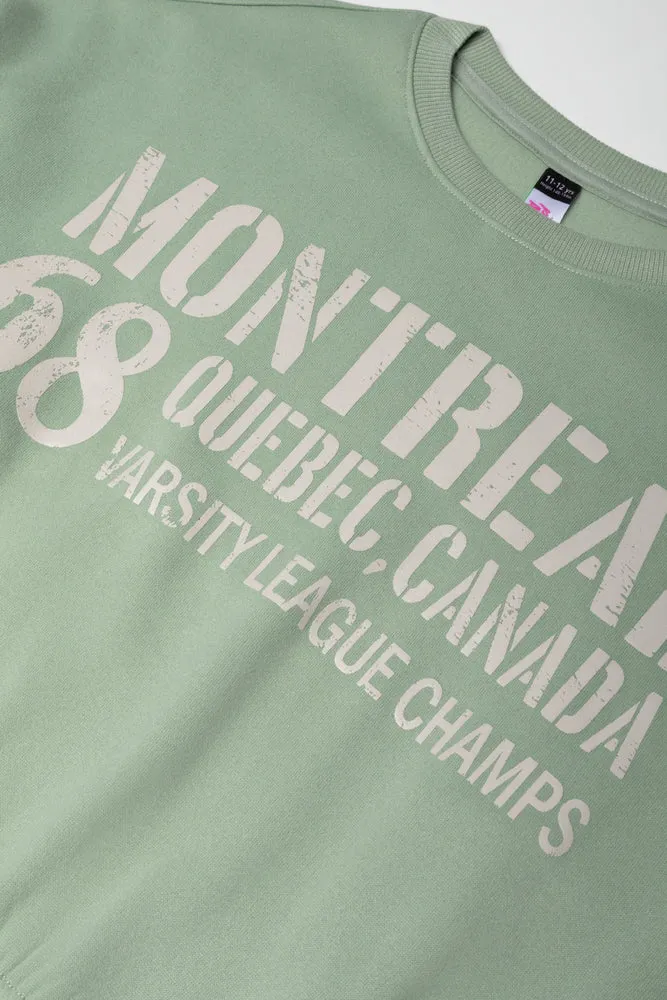 Crew Neck Tracktop Green sold by Ackermas product image thumbnail 2