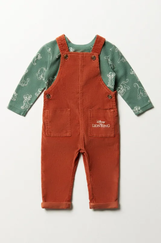 Lion King Corduroy Dungaree Set Brown sold by Ackermas