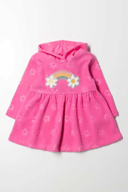 Hooded Fleece Dress Pink sold by Ackermas