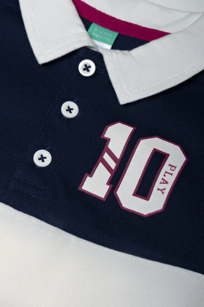 Long Sleeve Golfer Navy And White sold by Ackermas product image thumbnail 2