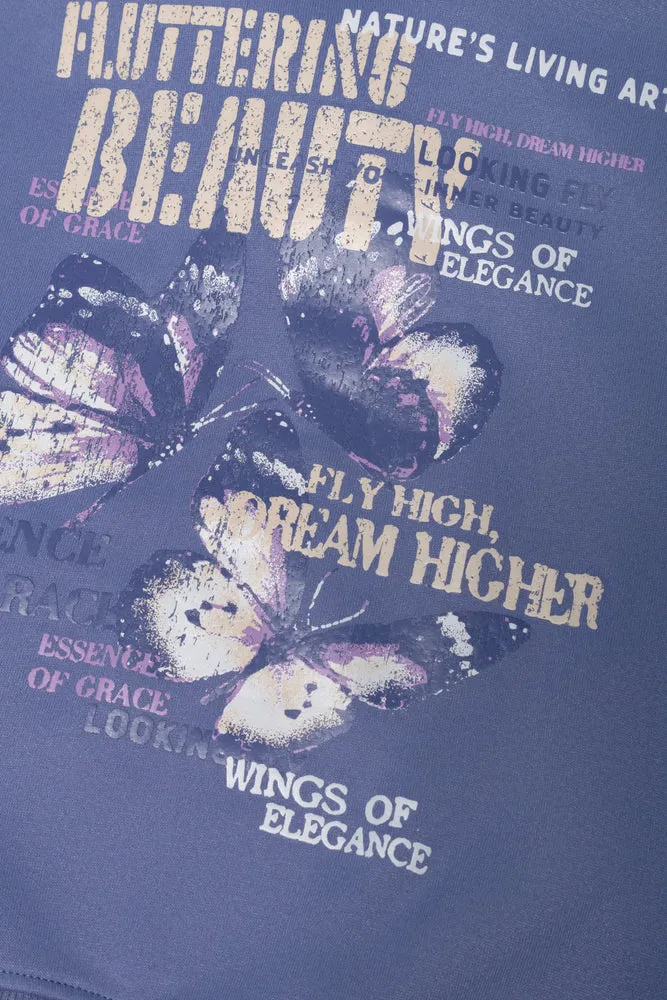 Butterfly Hooded Tracktop Blue sold by Ackermas product image thumbnail 2