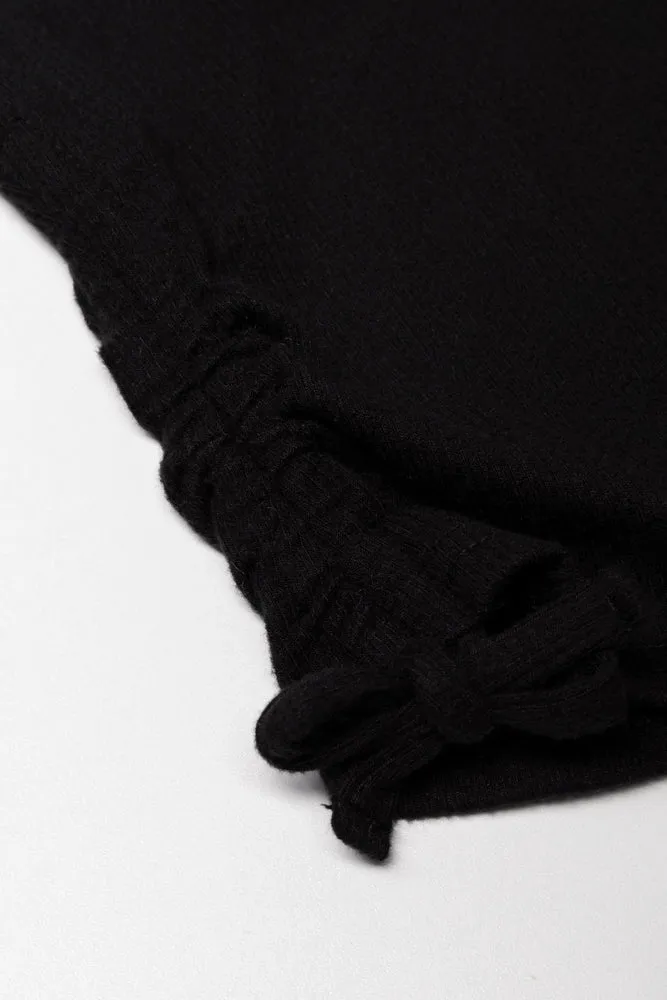 Rib Crew Neck Top Black sold by Ackermas product image thumbnail 2