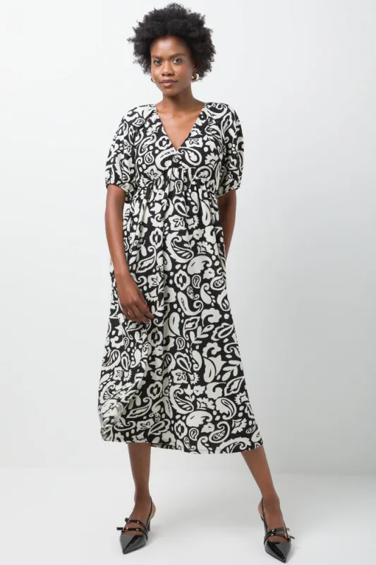 Puff Sleeve Dress Black sold by Ackermas