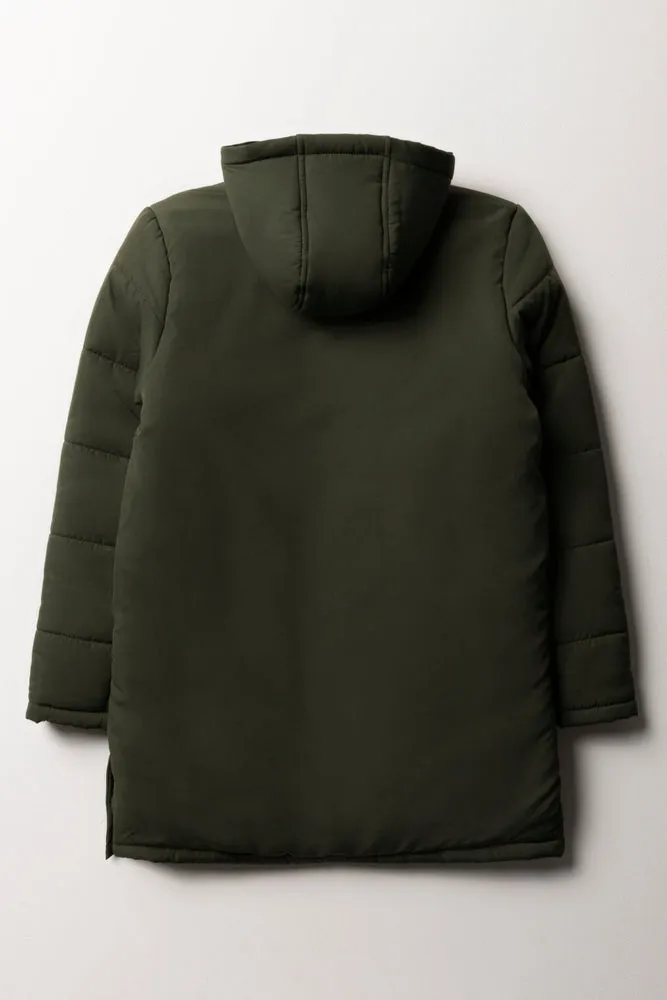Puffer Parka Jacket Green sold by Ackermas product image thumbnail 3