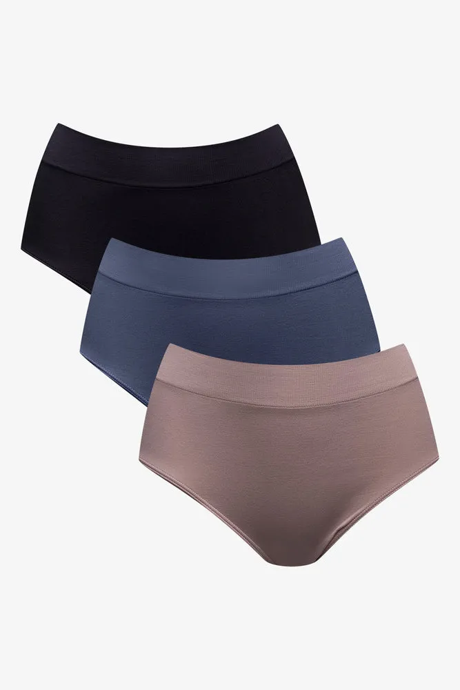 3 Pack Seamfree Briefs Dark Grey, Natural And Black sold by Ackermas product image thumbnail 5