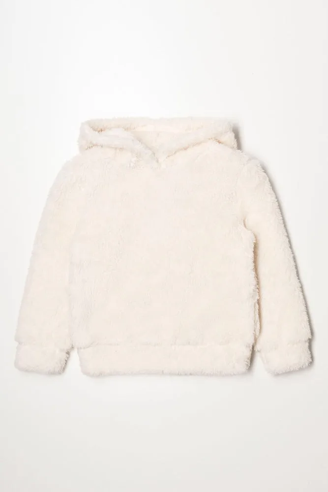 Fleece Hoodie Cream sold by Ackermas