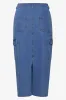 Denim Utility Skirt Mid Blue sold by Ackermas