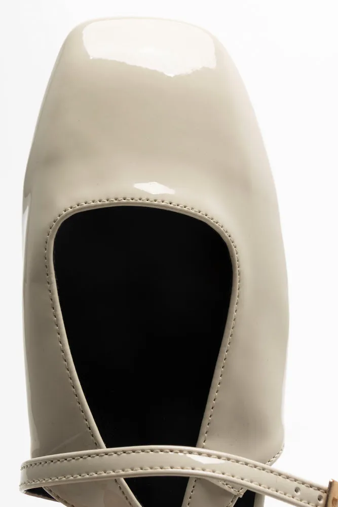 Ankle Strap Mini Block Heel Cream sold by Ackermas product image thumbnail 5