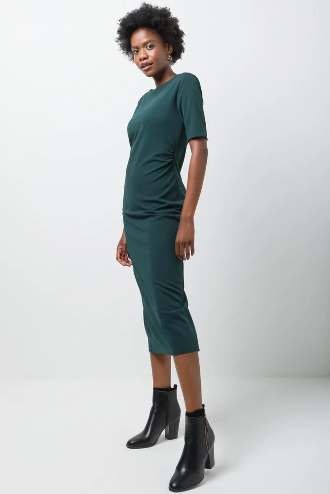 Side Ruched Bodycon Dress Green sold by Ackermas product image thumbnail 2