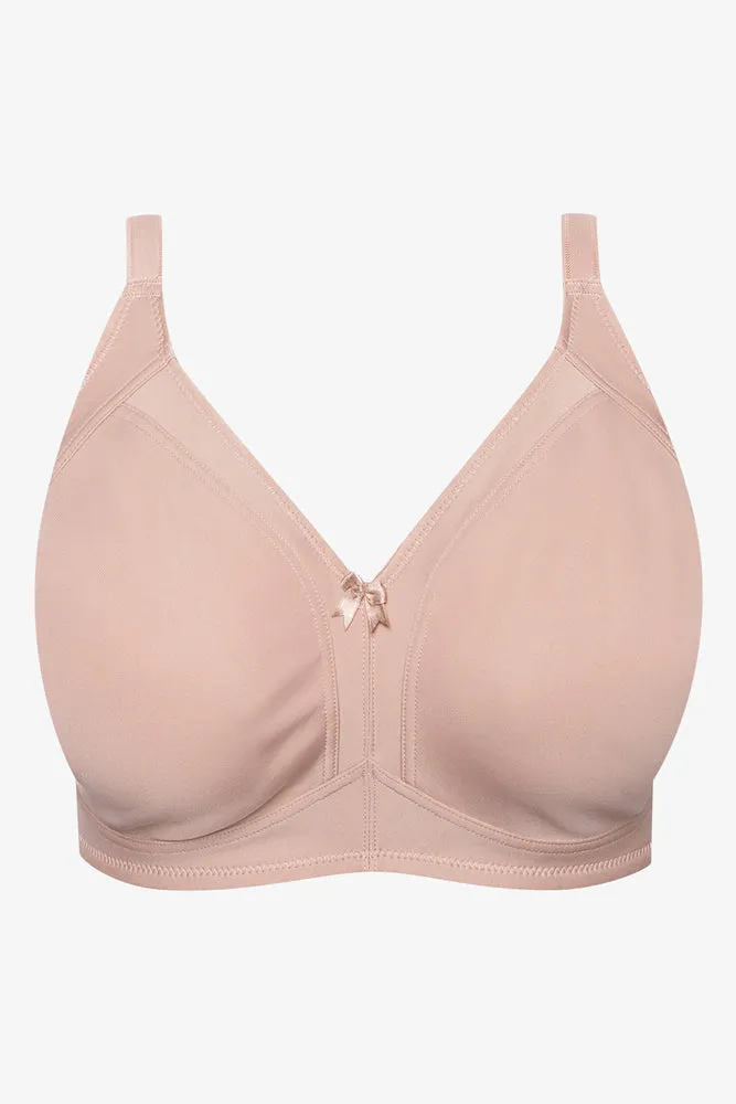 Plus Size 2 Pack Non Padded Wire Free Bras Black And Natural sold by Ackermas product image thumbnail 2