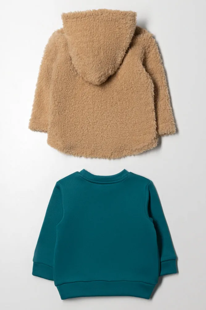 2 Pack Tracktops Teal And Natural sold by Ackermas product image thumbnail 4