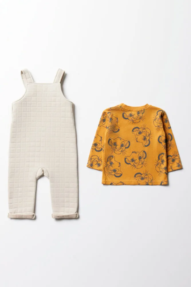 Lion King Dungaree Set Natural sold by Ackermas product image thumbnail 4