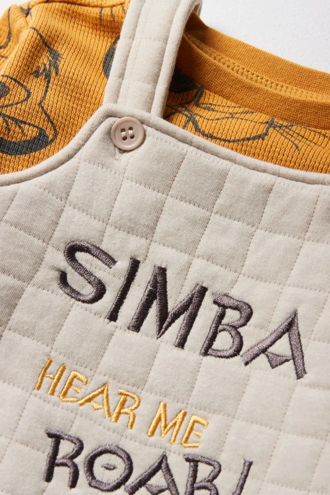 Lion King Dungaree Set Natural sold by Ackermas product image thumbnail 2