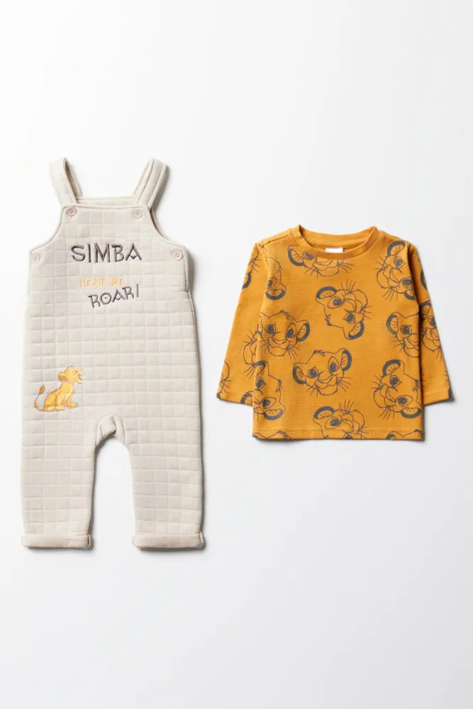 Lion King Dungaree Set Natural sold by Ackermas product image thumbnail 3