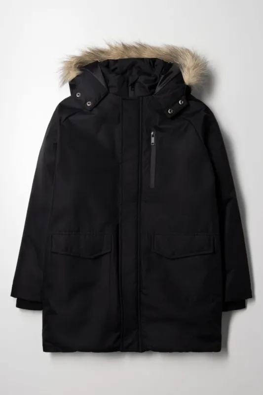 Puffer Parka Jacket Black sold by Ackermas