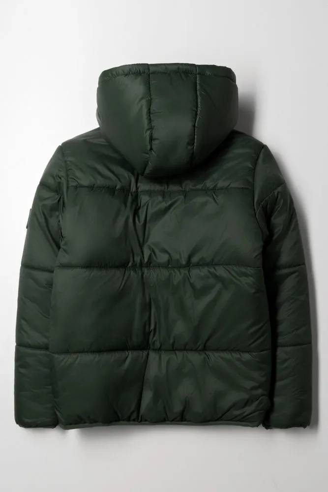Hooded Puffer Jacket Green sold by Ackermas product image thumbnail 3